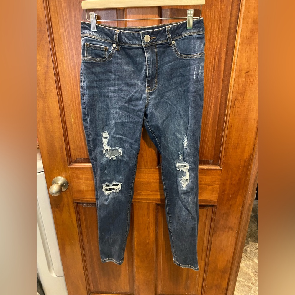Distressed Blue Jeans for Women